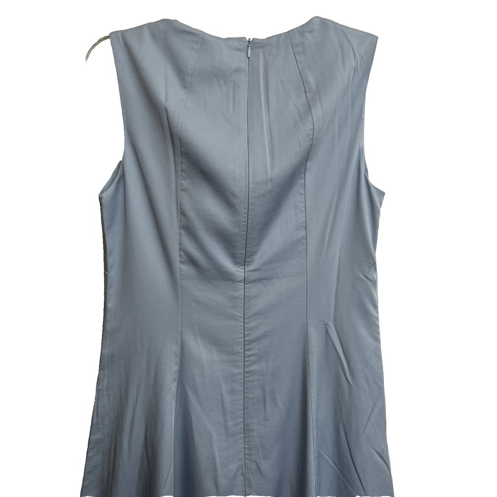 JNSQ FiFi Dress Size 8 NWT $79 Je Ne Sais Quoi Blue Asymmetric Hem Tencel Zip - Picture 6 of 14